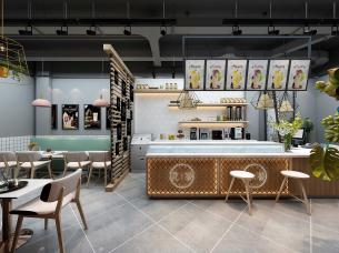 商場奶茶店裝修效果圖