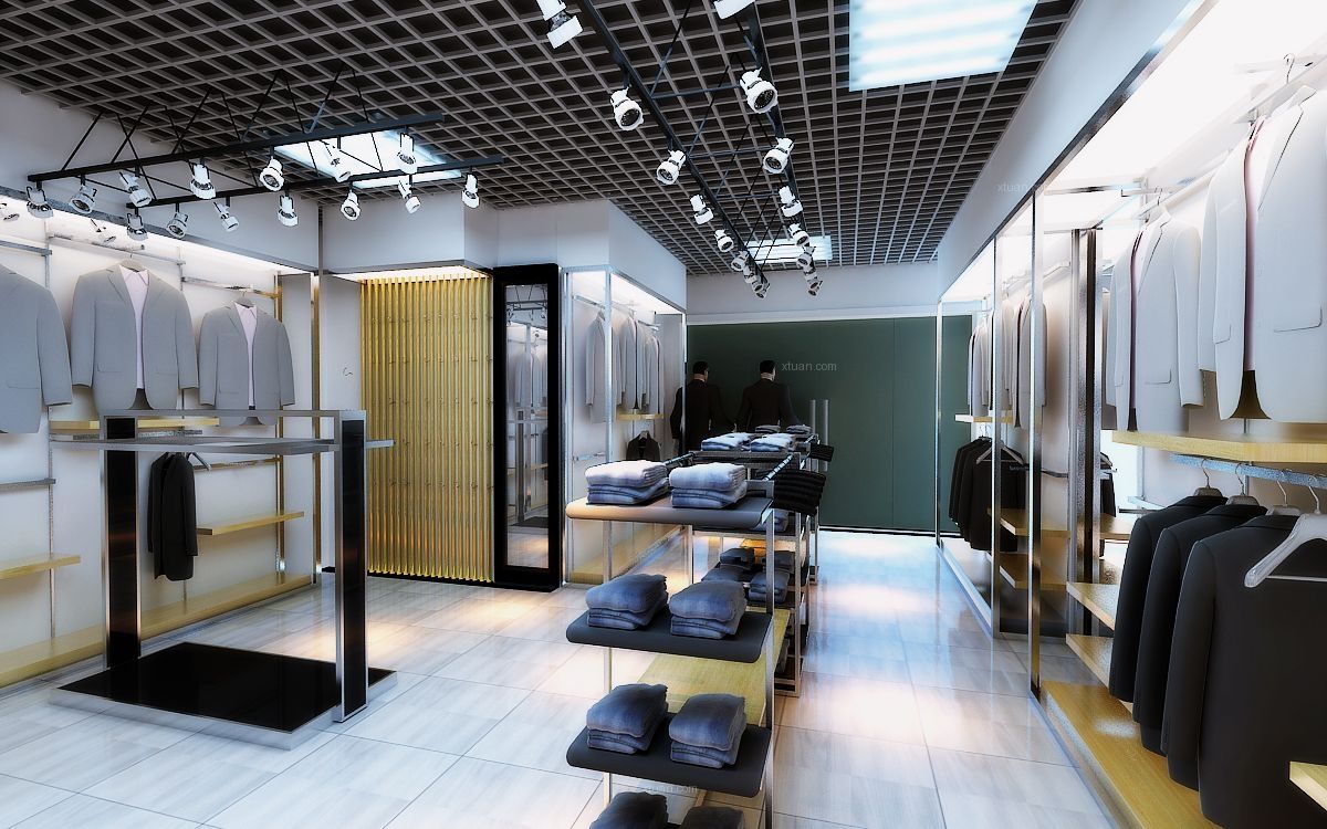 店面裝修服裝店布局圖