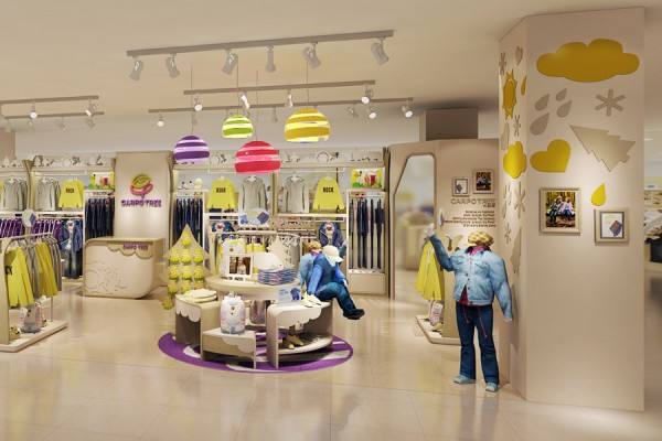 兒童服裝店這樣裝修，打造一個(gè)童話世界
