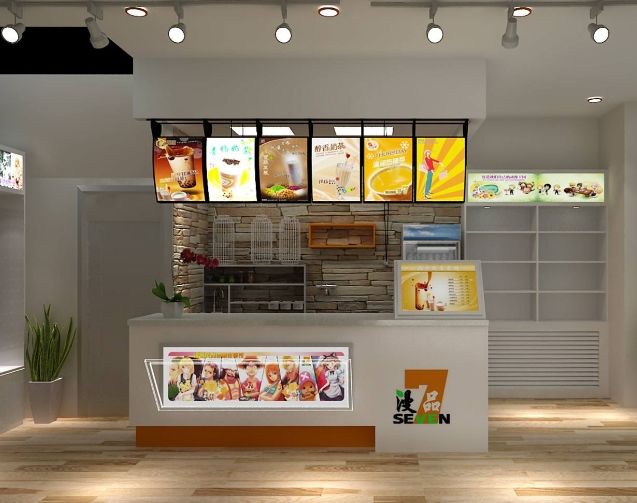 個(gè)性奶茶店裝修設(shè)計(jì)