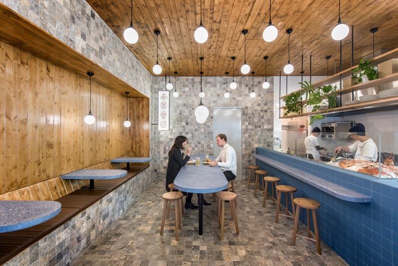 日式風格的海鮮餐廳室內(nèi)圖