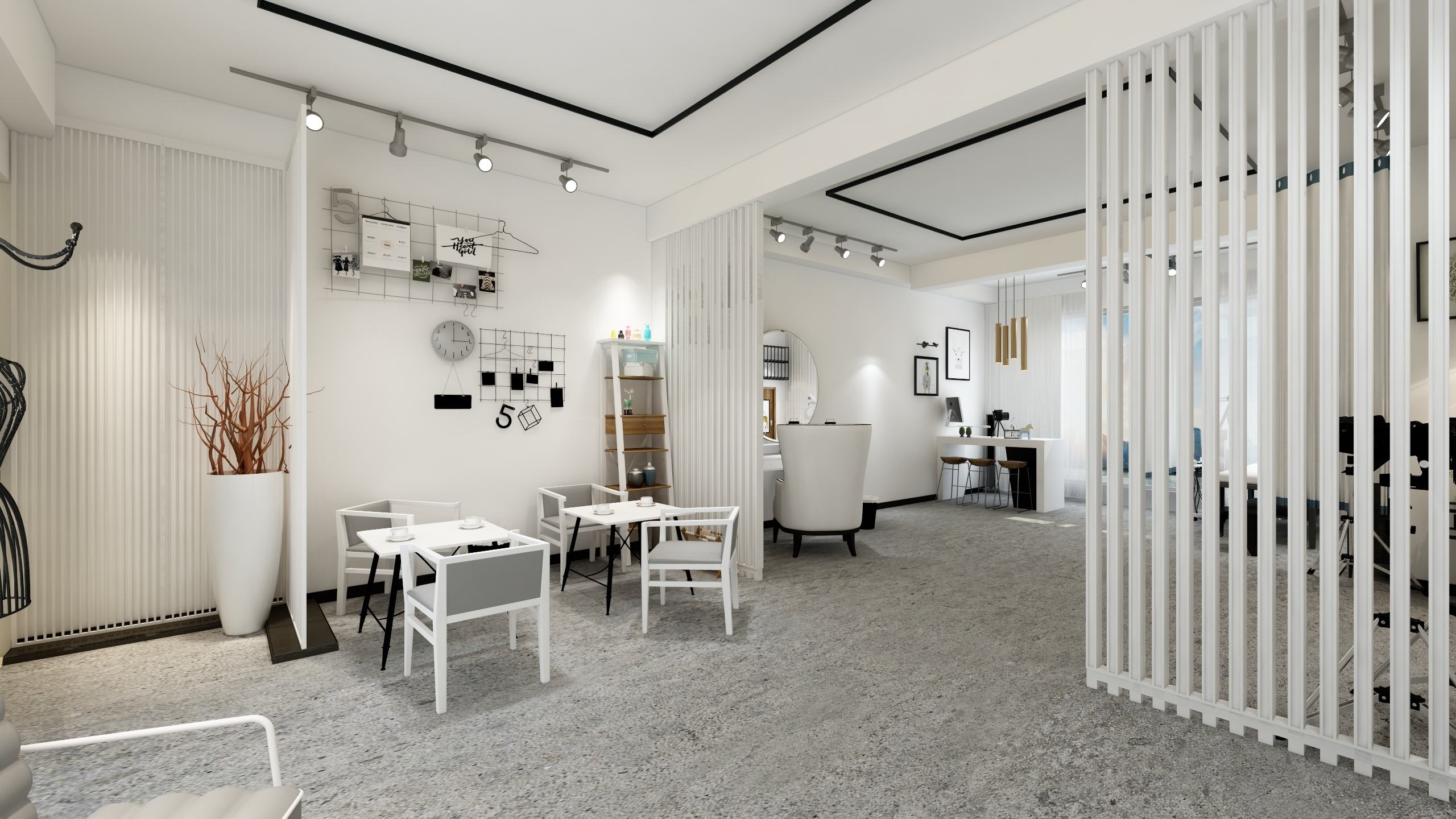 長沙美甲店裝修風(fēng)格：簡約工業(yè)風(fēng)格
