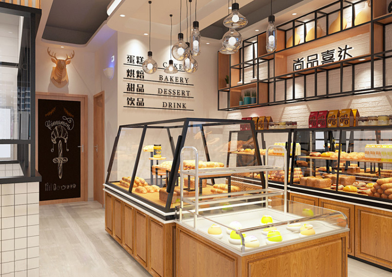 現(xiàn)代復古蛋糕店裝修設計
