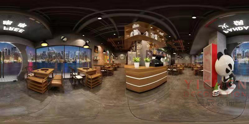 長沙熊貓有空火鍋串串店內裝修