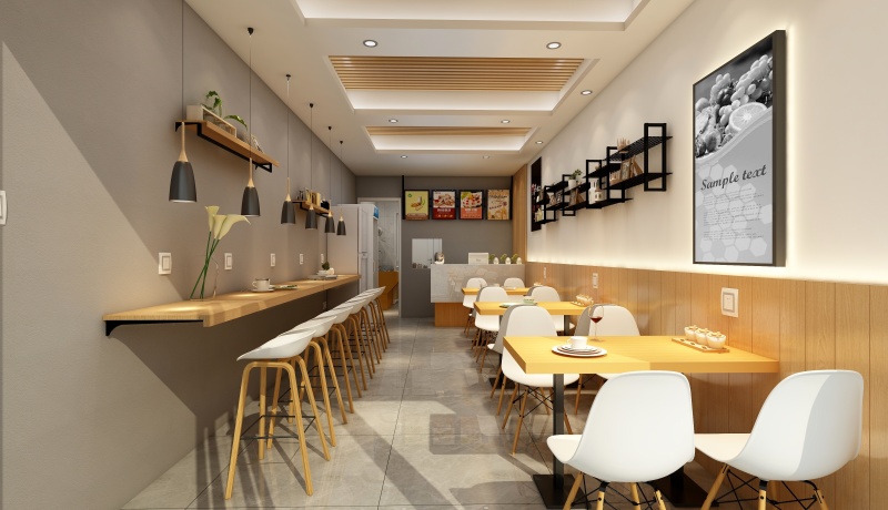 現(xiàn)代快餐店裝修設(shè)計(jì)