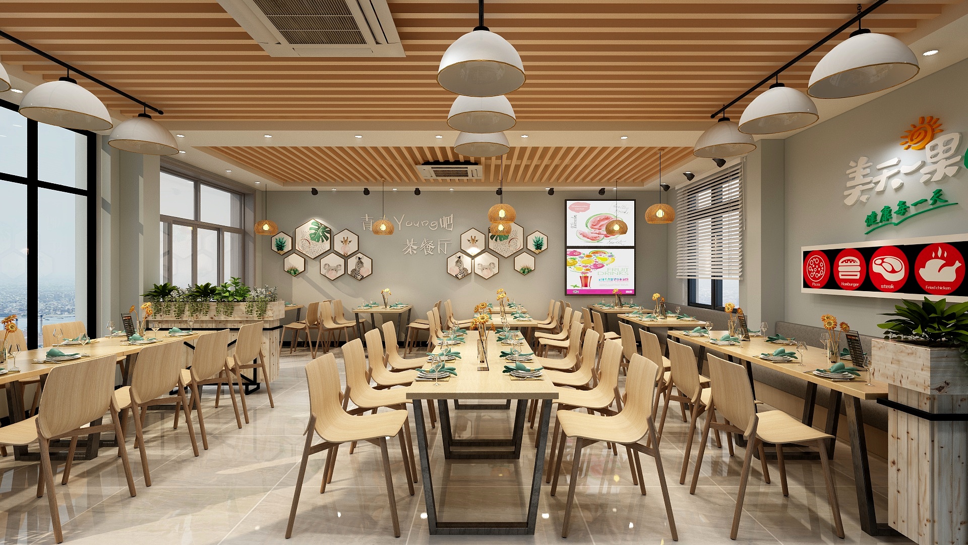 美天一果快餐店裝修設(shè)計(jì)