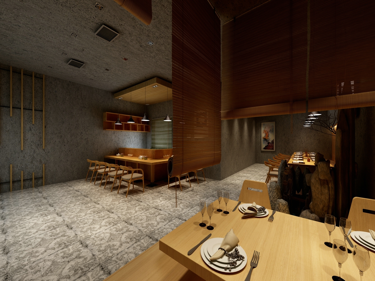 85平日式料理店裝修設(shè)計(jì)