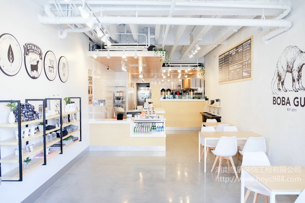 簡約奶茶店裝修