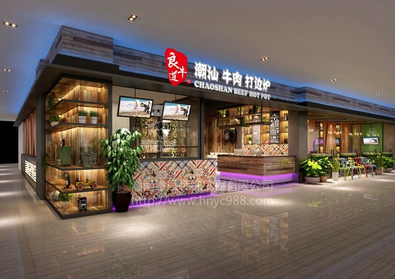 火鍋店門頭設(shè)計裝修