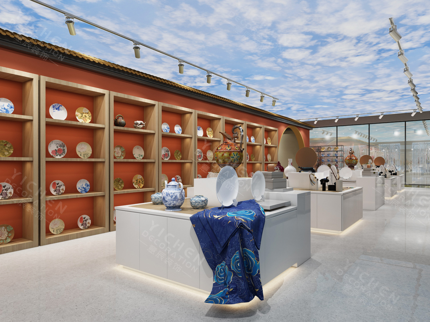 400平陶瓷展廳展示區(qū)設(shè)計