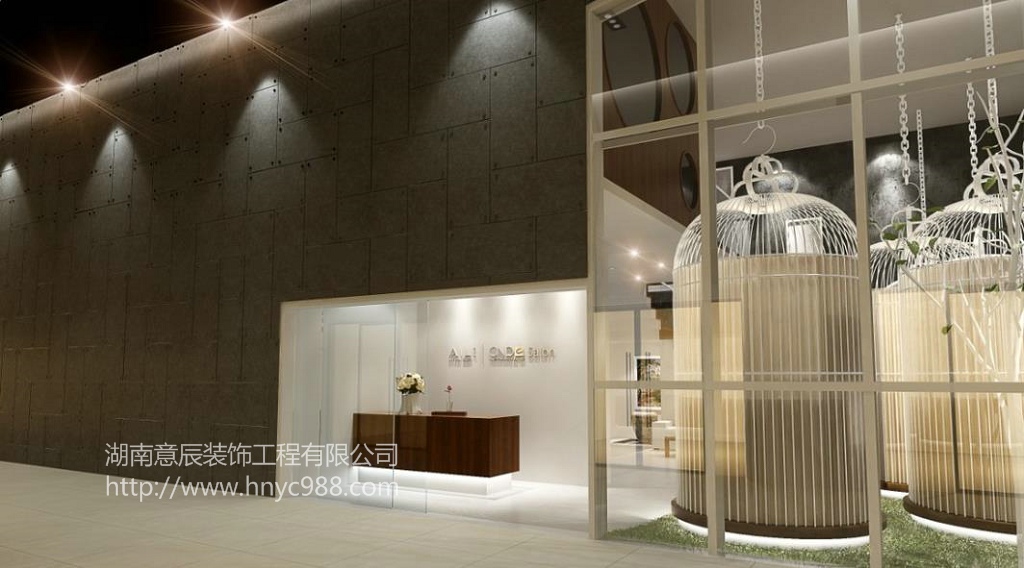 美甲店前廳吧臺裝修