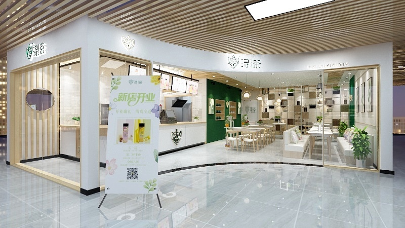 日式奶茶店裝修效果圖