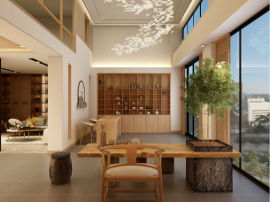 80平米茶館翻新裝修圖