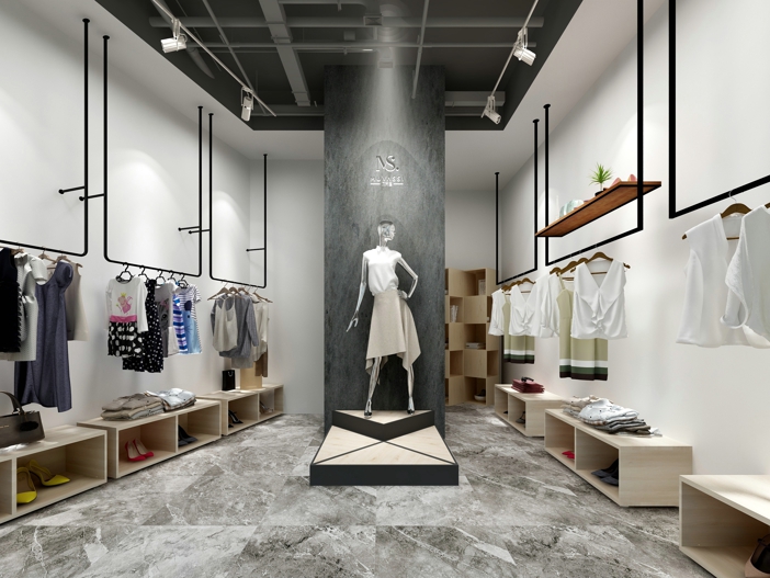 現(xiàn)代簡(jiǎn)約潮品服飾店裝修圖