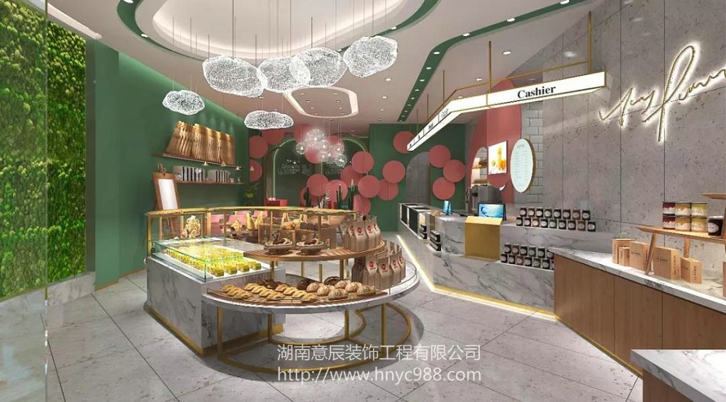 牛油果綠蛋糕店裝修