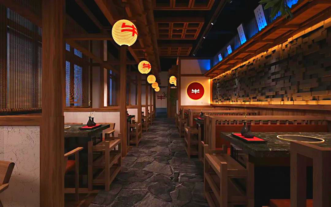 牛氣烤肉店過道裝修設計