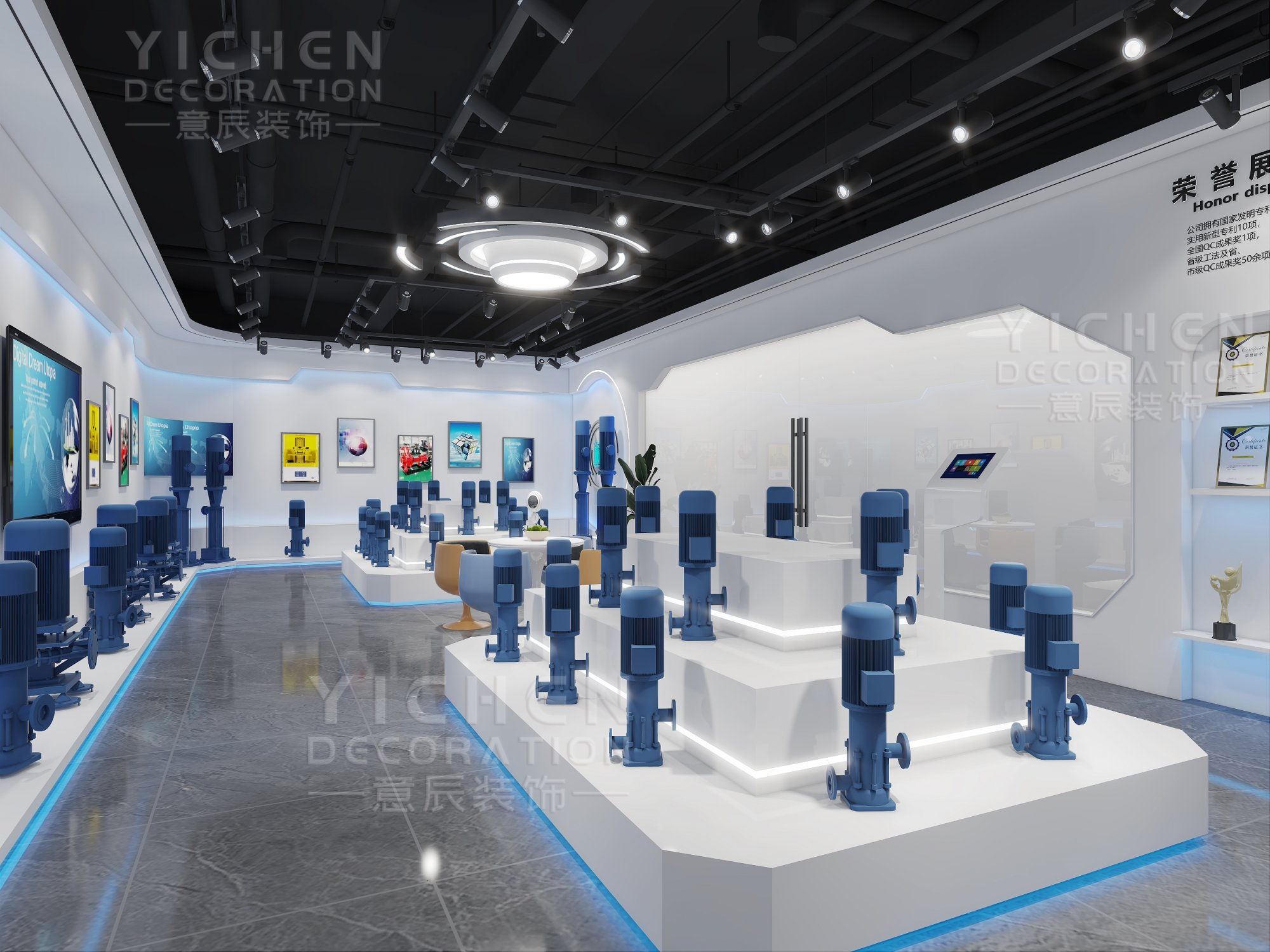 水泵辦公室展廳設(shè)計(jì)裝修