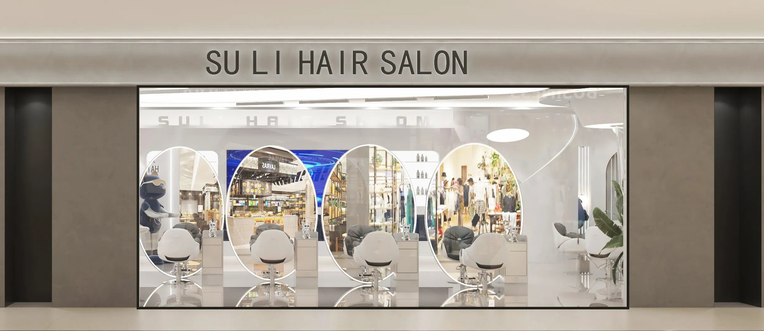 理發(fā)店門頭裝修設計