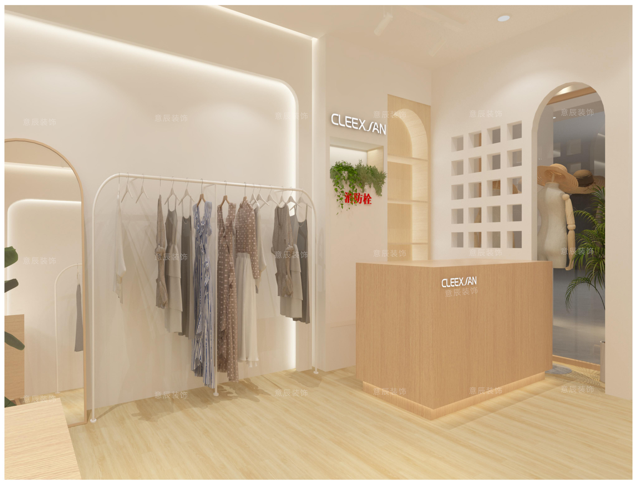 集嫻女裝店鋪裝修設(shè)計(jì)-前臺(tái)